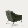 Fauteuil Brida vert et pieds en acier