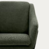 Fauteuil Brida vert et pieds en acier