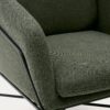 Fauteuil Brida vert et pieds en acier