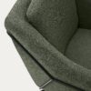 Fauteuil Brida vert et pieds en acier