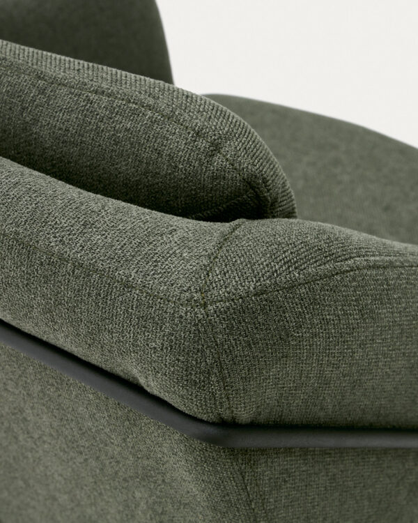 Fauteuil Brida vert et pieds en acier