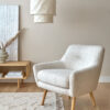 Fauteuil Candela en micro bouclette