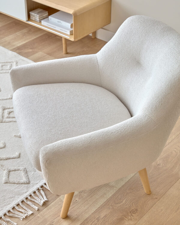 Fauteuil Candela en micro bouclette