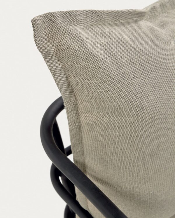 Fauteuil Mareluz en acier noir