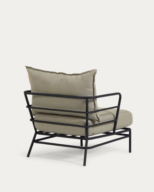 Fauteuil Mareluz en acier noir