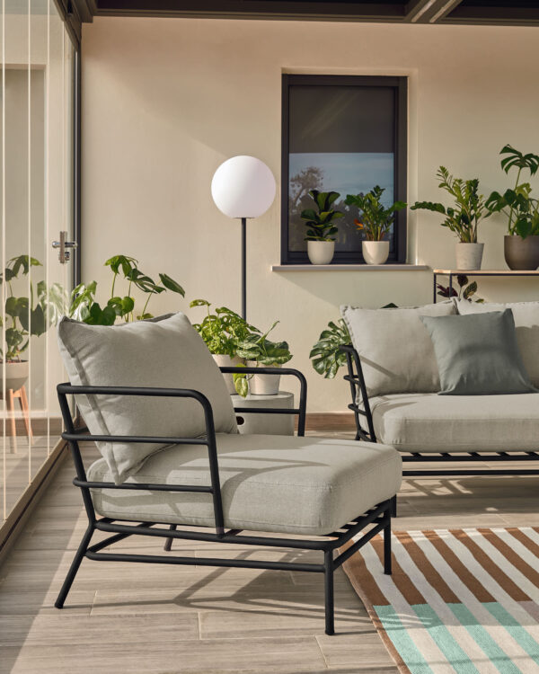 Fauteuil Mareluz en acier noir