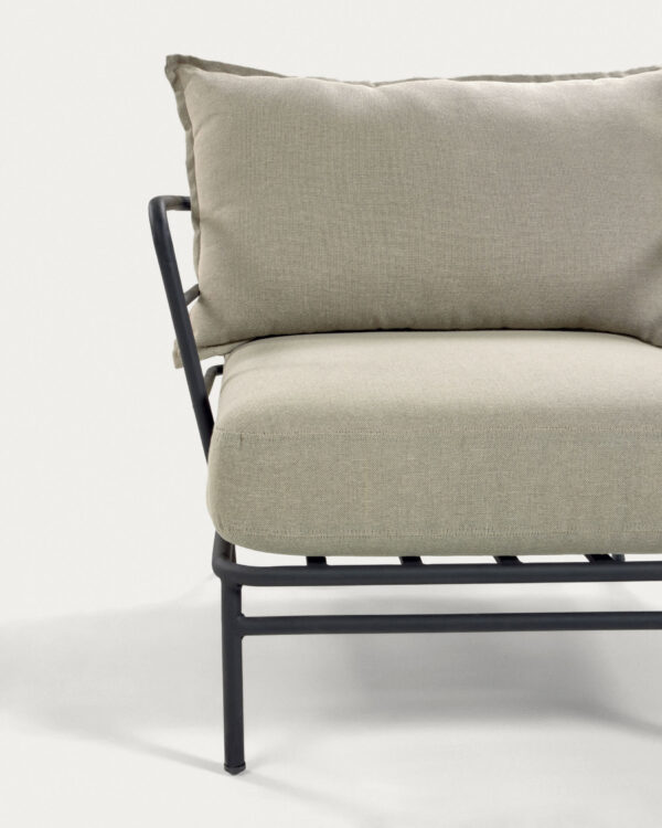 Fauteuil Mareluz en acier noir