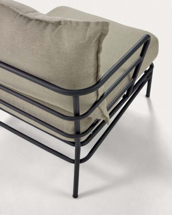 Fauteuil Mareluz en acier noir
