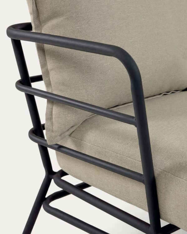 Fauteuil Mareluz en acier noir
