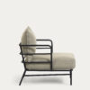 Fauteuil Mareluz en acier noir