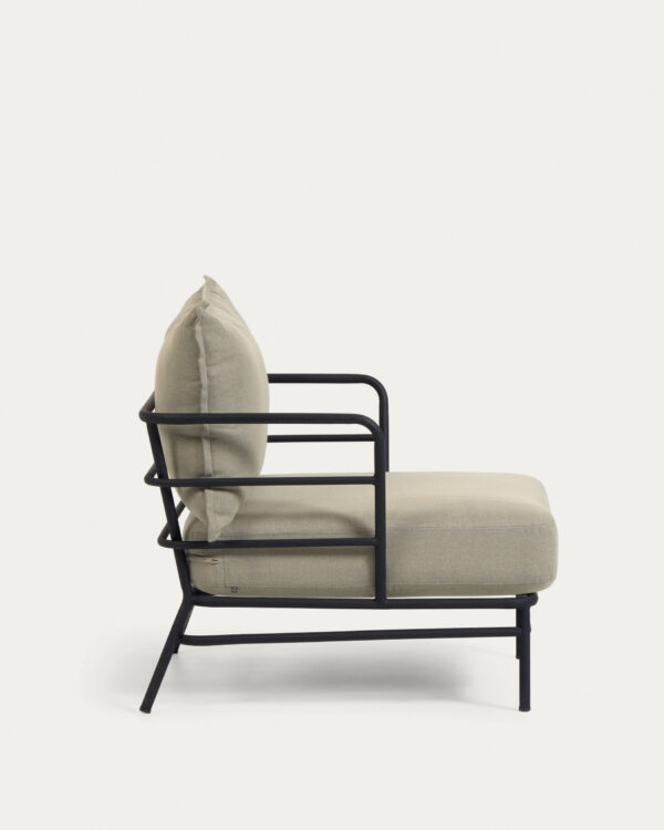 Fauteuil Mareluz en acier noir