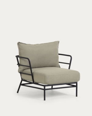 Fauteuil Mareluz en acier noir