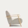 Fauteuil Meghan en tissu chenille perle