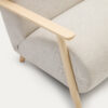 Fauteuil Meghan en tissu chenille perle