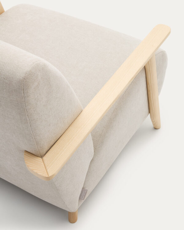 Fauteuil Meghan en tissu chenille perle