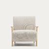 Fauteuil Meghan en tissu chenille perle