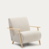 Fauteuil Meghan en tissu chenille perle