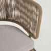 Fauteuil Nadin en corde beige et pieds en acier