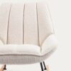 Fauteuil à bascule Marlina bouclette blanc