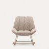Fauteuil à bascule Marlina en tissu chenille