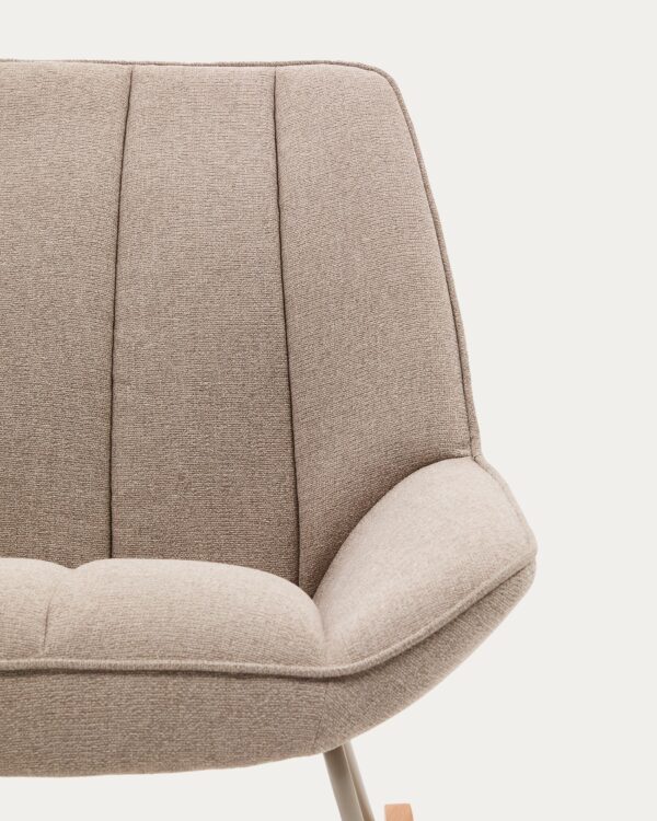 Fauteuil à bascule Marlina en tissu chenille
