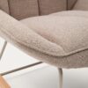 Fauteuil à bascule Marlina en tissu chenille