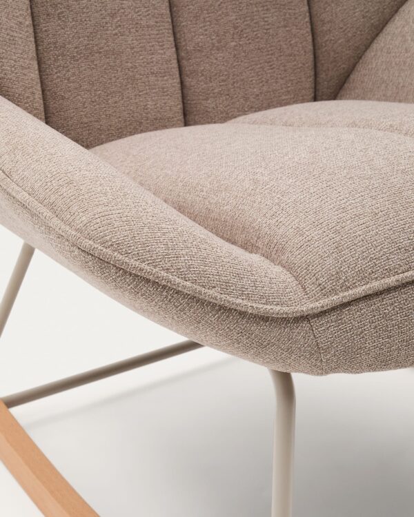 Fauteuil à bascule Marlina en tissu chenille