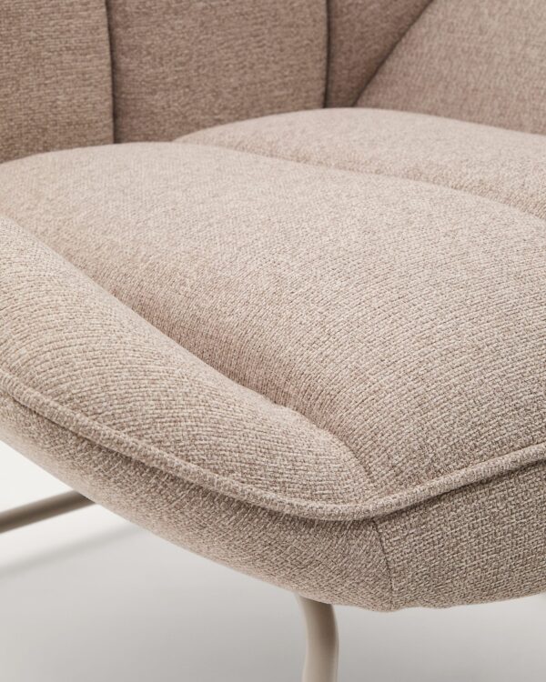 Fauteuil à bascule Marlina en tissu chenille