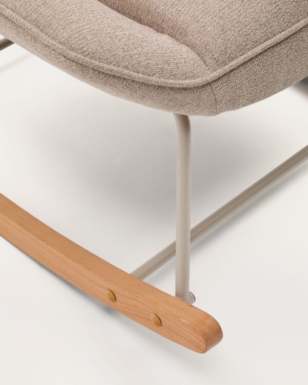 Fauteuil à bascule Marlina en tissu chenille