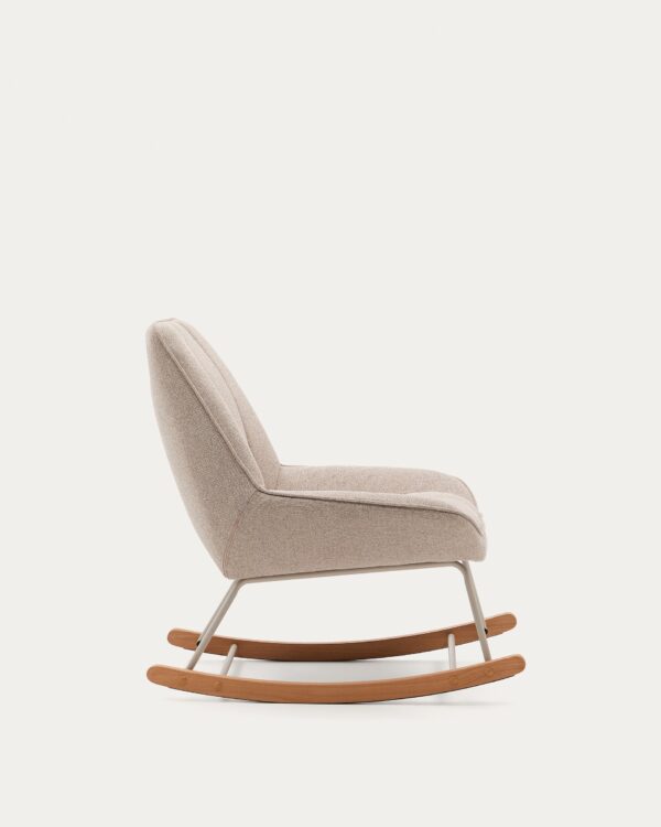 Fauteuil à bascule Marlina en tissu chenille