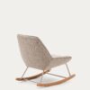 Fauteuil à bascule Marlina en tissu chenille