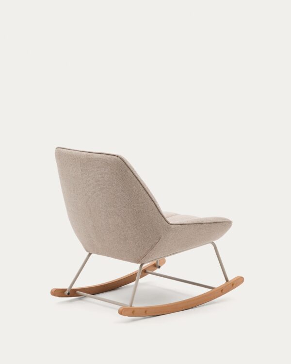 Fauteuil à bascule Marlina en tissu chenille