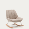 Fauteuil à bascule Marlina en tissu chenille