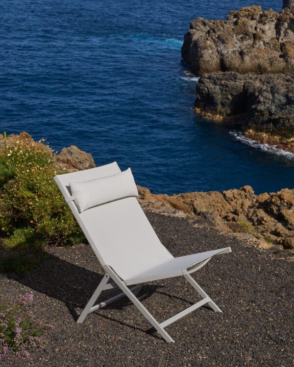 Fauteuil pliant Canutells en aluminium gris clair