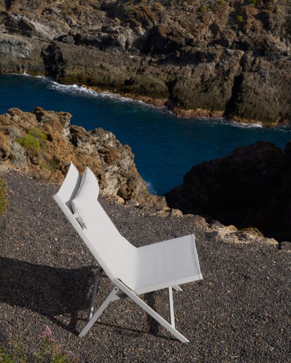 Fauteuil pliant Canutells en aluminium gris clair