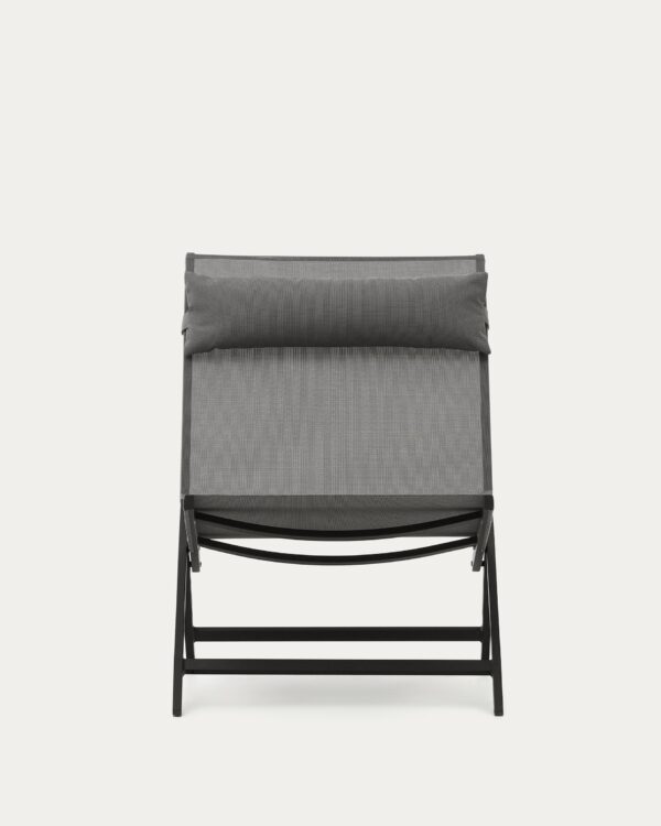Fauteuil pliant Canutells en aluminium gris foncé