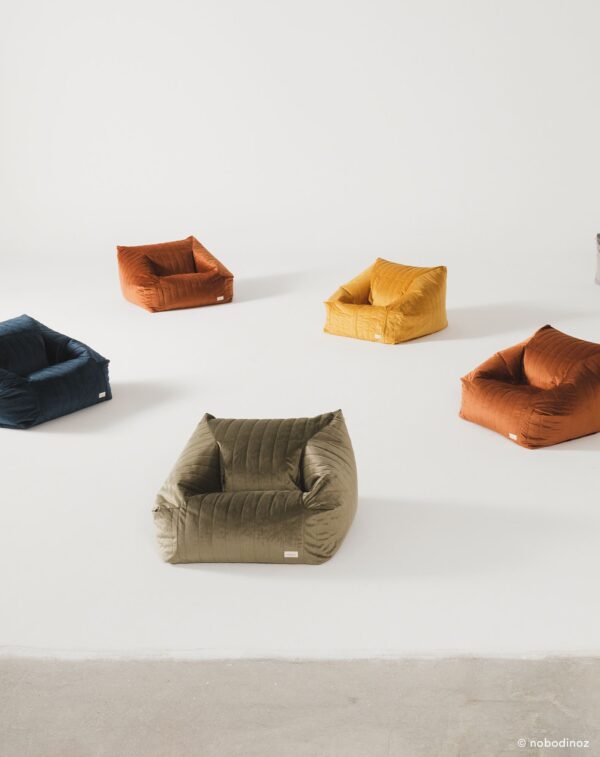 Fauteuil-pouf Chelsea Bleu nuit (1) Fauteuil-pouf Chelsea