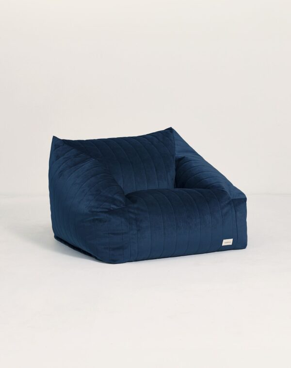 Fauteuil-pouf Chelsea Bleu nuit (2) Fauteuil-pouf Chelsea