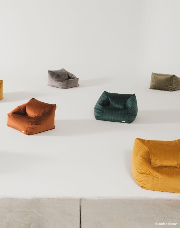 Fauteuil-pouf Chelsea Vert forêt (2) Fauteuil-pouf Chelsea