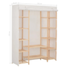Garde-robe Blanc 135 X 40 X 170 Cm Tissu