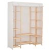 Garde-robe Blanc 135 X 40 X 170 Cm Tissu