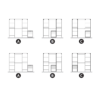 Kit dressing 2 colonnes avec bloc tiroirs Mobil blanc