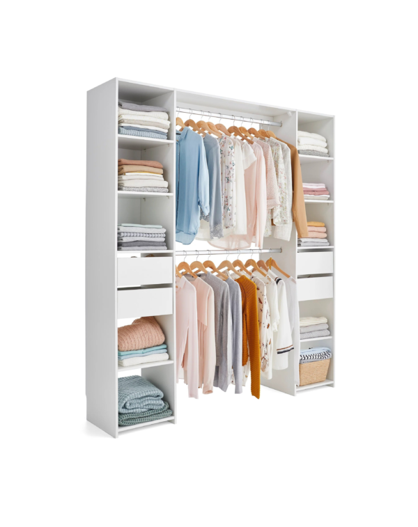 Kit dressing 2 colonnes décor blanc (4) Kit dressing 2 colonnes décor blanc