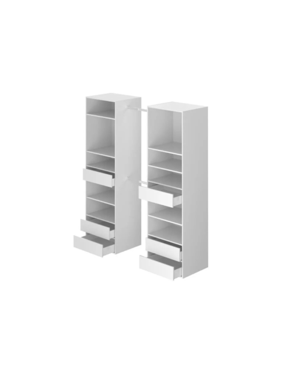 Kit dressing Combi 2 colonnes + 2 penderies + 6 tiroirs