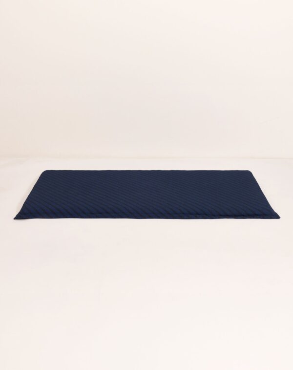 Matelas de sol Landscape en coton lavé gaufré Cobalt rayures (3) Matelas de sol Landscape en coton lavé gaufré