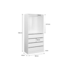 Module Dressing Avec 4 Tiroirs Et 1 Penderie Blanc