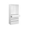 Module Dressing Avec 4 Tiroirs Et 1 Penderie Blanc
