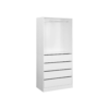 Module Dressing Avec 4 Tiroirs Et 1 Penderie Blanc