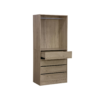 Module Dressing Avec 4 Tiroirs Et 1 Penderie Naturel