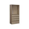 Module Dressing Avec 4 Tiroirs Et 1 Penderie Naturel